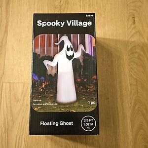 NWT Halloween Spooky Village Inflatable Floating Ghost 3.5 ft